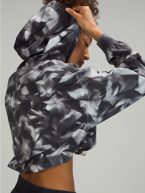 lululemon athletica Tops - Rare Lululemon LA All Yours Bubble Hem Hoodie Size 10 Deep Coal Wash Wave